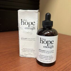 Philosophy WHEN HOPE IS NOT ENOUGH FIRMING FACIAL SERUM 4 oz SIZE! NEW! Sealed